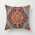 Axyaa Red Plush Moroccan Ethnic Sofa Cushion Cover -  Customizable 40x40 50x50 60x60