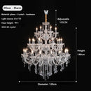 Axyaa Luxury Crystal Chandelier Lighting Top Grade K9 Crystals for Villa Foyer