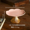 Axyaa Ceramic Dessert Plate Set. High-Footed, European-Inspired Design for Elegant Dining.