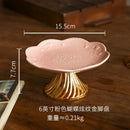 Axyaa Ceramic Dessert Plate Set. High-Footed, European-Inspired Design for Elegant Dining.