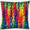 Rainbow Square Pillowcase by Axyaa: Home & Car Decor Accent