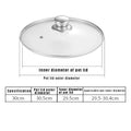 Axyaa Tempered Glass Pot Lid with Stainless Steel Rim - Shatter-Proof Round Chef Cover
