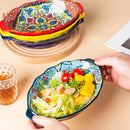 Axyaa 9" Ceramic Egg Baking Pan & Pasta Plate Set