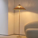 Axyaa Rattan Woven Floor Lamp - Handmade Standing Light for Home Decor