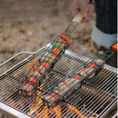 Axyaa Wooden Handle BBQ Cage - Outdoor Camping Grill Rack