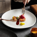Axyaa Ceramic Shallow Plate for Steak, Dessert, Sushi, Salad, and Snacks