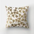 Axyaa Golden Letter Geometric Pillow Case - Elegant Home Decor Choice
