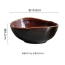 Axyaa Flame-Killed Ceramic Soup Pasta Salad Serving Bowls Set