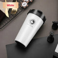 Axyaa Insulated Stainless Steel Travel Coffee Tumbler with Handle and Leak-Proof Lid