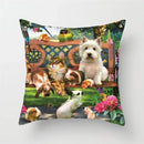 Axyaa Animals Polyester Cushion Cover for Home Sofa Decor - Farm Life Views Pillowcase