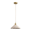 Axyaa Cream Pendant Light: Japanese Design, Adjustable Height, Wabi-Sabi Style