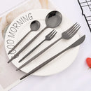 Axyaa Mint Gold Cutlery Set Stainless Steel Silverware Kitchen Tableware