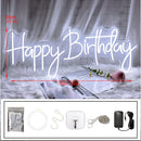 Axyaa Extra Large Happy Birthday LED Neon Sign - Dimmable Party Background Decoration
