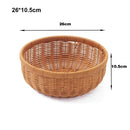 Axyaa Retro Rattan Fruit Plate | Handheld Woven Snack Basket & Candy Organizer