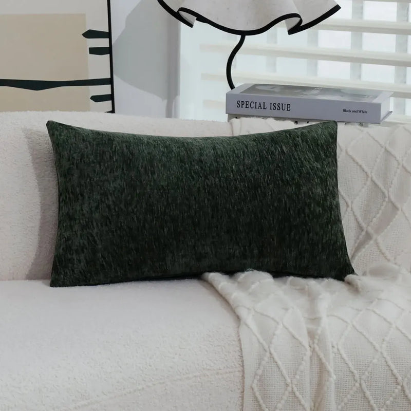 Solid Chenille Soft Pillow Cover in Modern Style for Bedroom, Living Room & Sofa