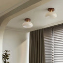 Axyaa Walnut Copper LED Ceiling Lights Modern Home Lighting