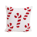 Axyaa Christmas Embroidered Crutches Pillow Cover - Festive Throw Cushion Case