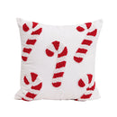 Axyaa Christmas Embroidered Crutches Pillow Cover - Festive Throw Cushion Case