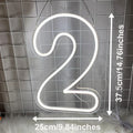 Axyaa Neon Numbers 0-9 Light Sign: Personalized Wall Art for Home Decor, Celebrations