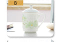 Axyaa Green Orchid Bone  Beer Glass with Sling and Lid.