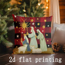 Axyaa Christmas Nativity Scene Pillow Cover for Sofa Bedroom Car