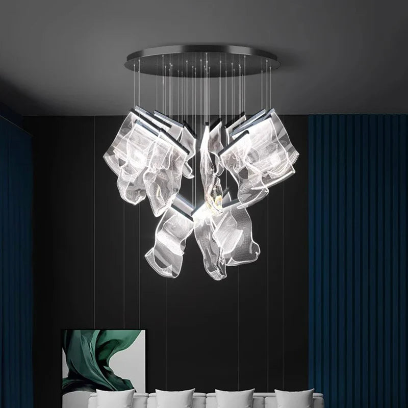 Axyaa Nordic Stair Chandelier Living Room Dining Pendant Ceiling Light