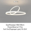 Axyaa Nordic LED Black Chandelier: Modern Pendant Lamp for Living Room, Bedroom, Kitchen