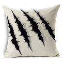 Axyaa Halloween Pattern Cushion Cover: Printed Linen Throw Pillow Case 45cm*45cm