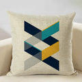 Axyaa Geometry Cushion Cover - 45x45cm Linen Pillow Case for Home Decor