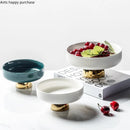 Axya Ceramic Fruit Plate Dessert Salad Bowl Cake Stand Dinner Plates