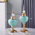 Luxury Crystal Glaze Ceramic Wedding Gift Home Decor Figurines by Axyaa