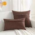 Axyaa Nordic Linen Button Pillow Cover for Living Room Sofa - 45x45cm