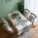 Axya Diamond Jacquard Japanese Style Tablecloth for Dining Table Rectangular