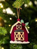 Axyaa Christmas Acrylic Barn Hanging Decor - Festive Tree Ornament
