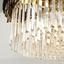 Axyaa Black Crystal Ceiling Chandeliers: Elegant Lighting for Living, Study, Kitchen & Bedroom