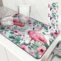 Flamingo Watercolor Absorbent Drying Mat by Axyaa