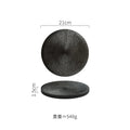 Axyaa Matte Ceramic Round Flat Plate for Molecular Cuisine and Dining
