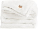 Axyaa Plush Faux Fur Reversible Throw Blanket Luxury Soft Hypoallergenic Machine Washable