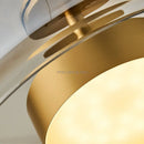 Axyaa Nordic Amber Glass Ceiling Chandelier Pendant Light for Living Room Bedroom Kitchen