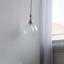 Axyaa Glass Ball LED Pendant Light: Modern Nordic Style Fixture for Home & Garden