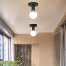 Axyaa Black Iron Ceiling Light Modern Nordic Retro for Living Room Bedroom