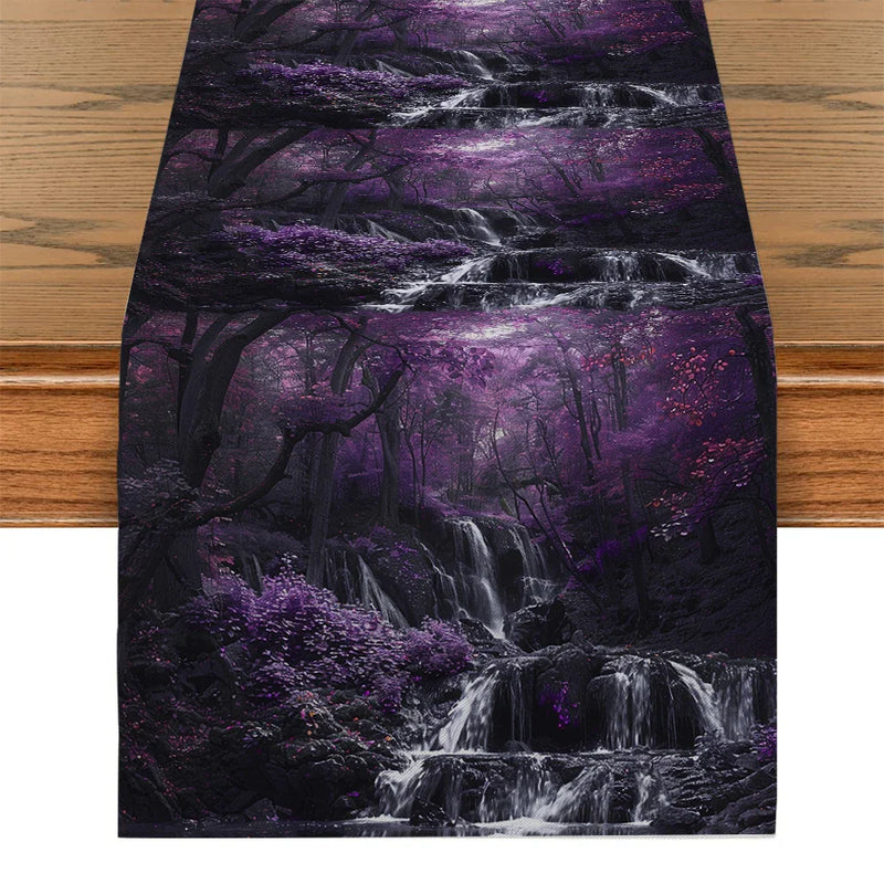 Axyaa Forest Stream Table Runner for Kitchen Dining and Holiday Room Decor