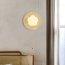 Axyaa Cotton LED Wall Lamps Pull Chain Switch Yellow Travertine Modern Nordic Lighting