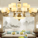 Axyaa Zen Jade Chandelier: Modern Chinese Living Room Lamp<style>, Elegant Restaurant Lighting
