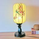 Axyaa Medieval Fabric Lanterns Table Lamp Hand-Drawn Traditional Decor Bedside Study Desk Light