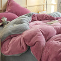 Axyaa Flannel Bedding Set with Fleece Duvet Cover, Soft & Warm Sheet + Pillowcase
