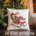 Axyaa Festive Pillow Covers for Sofa, Bedroom, Car - Christmas & New Year Theme
