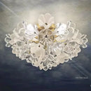 Axyaa Princess Flower Crystal Glass Ceiling Lamp - Cream Bedroom Dressing Room Lighting
