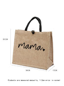 Axyaa Imitation Linen Tote Bag for Gift, Commuting, and Shopping