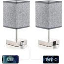 Axyaa Grey Touch Desk Lamp, Dimmable Bedside Light, Rechargeable LED for Bedroom Office